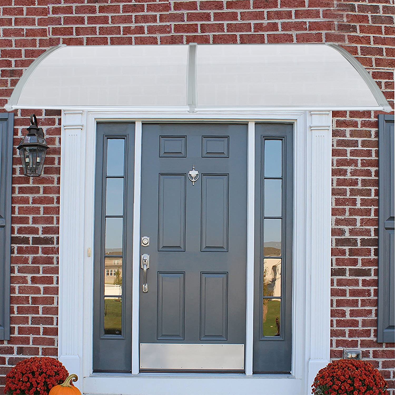 HUOLE Vordach für Tür, Aluminium, Vorzelt für Eingangstür, robust, Dach gegen Regen und UV-Strahlen (100 * 300cm)