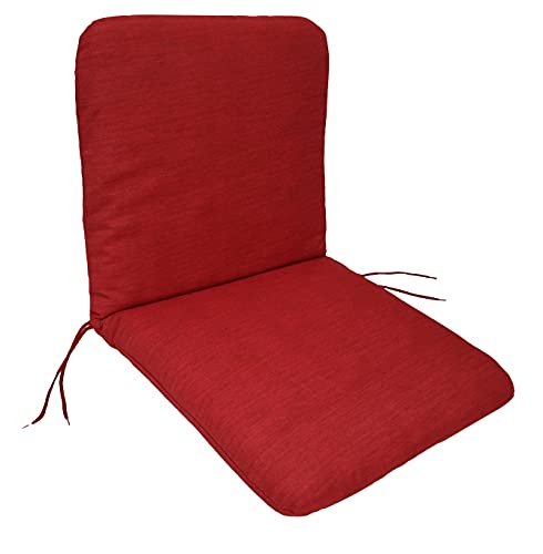 Auflage Sesselauflage Tacoma für Gartenstuhl Niederlehner 45x88cm, rot unifarben