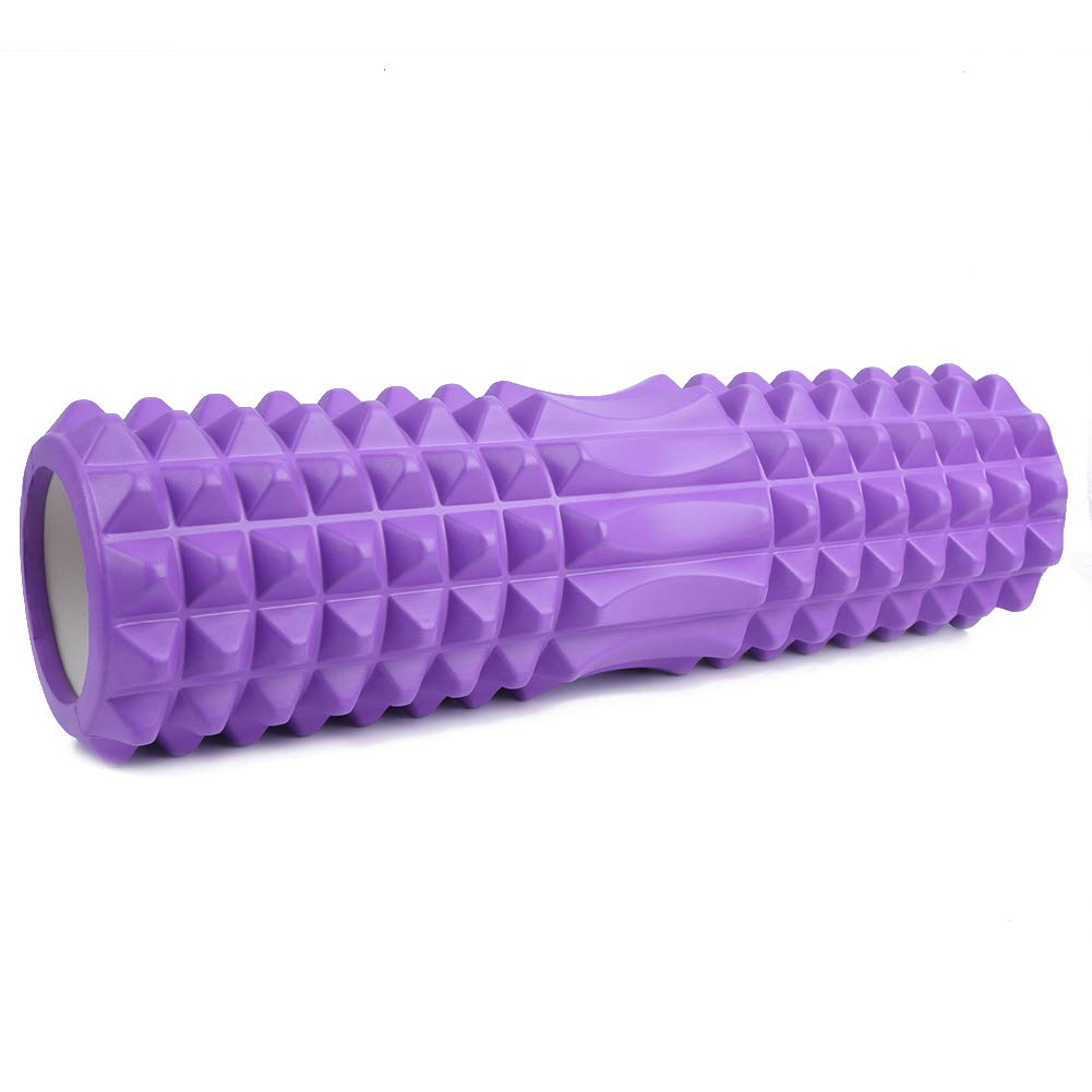 Hohl Yoga Säule Umweltschutz Schaumstoffrolle Muskelentspannungsmassage Walze Yoga Fitness Faszien Bar Stick(lila)