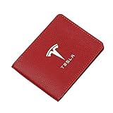 LDKH Auto-Geldbörse Leder-Karten-Geldbörse schmale Führerschein-Rechnungs-Pass-Personalausweis-Tasche für Tesla Model 3 Y X,C