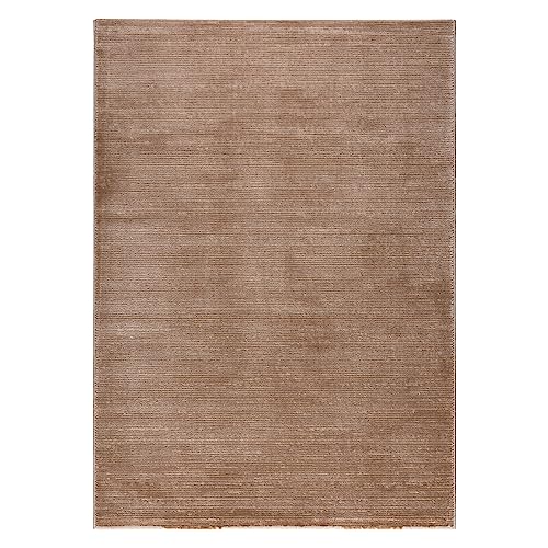 Primaflor - Ideen in Textil Kurzflor Wohnteppich - Lima, Braun, 80x150cm, Moderner Teppich und Läufer für Wohn- und Schlafzimmer oder Flur