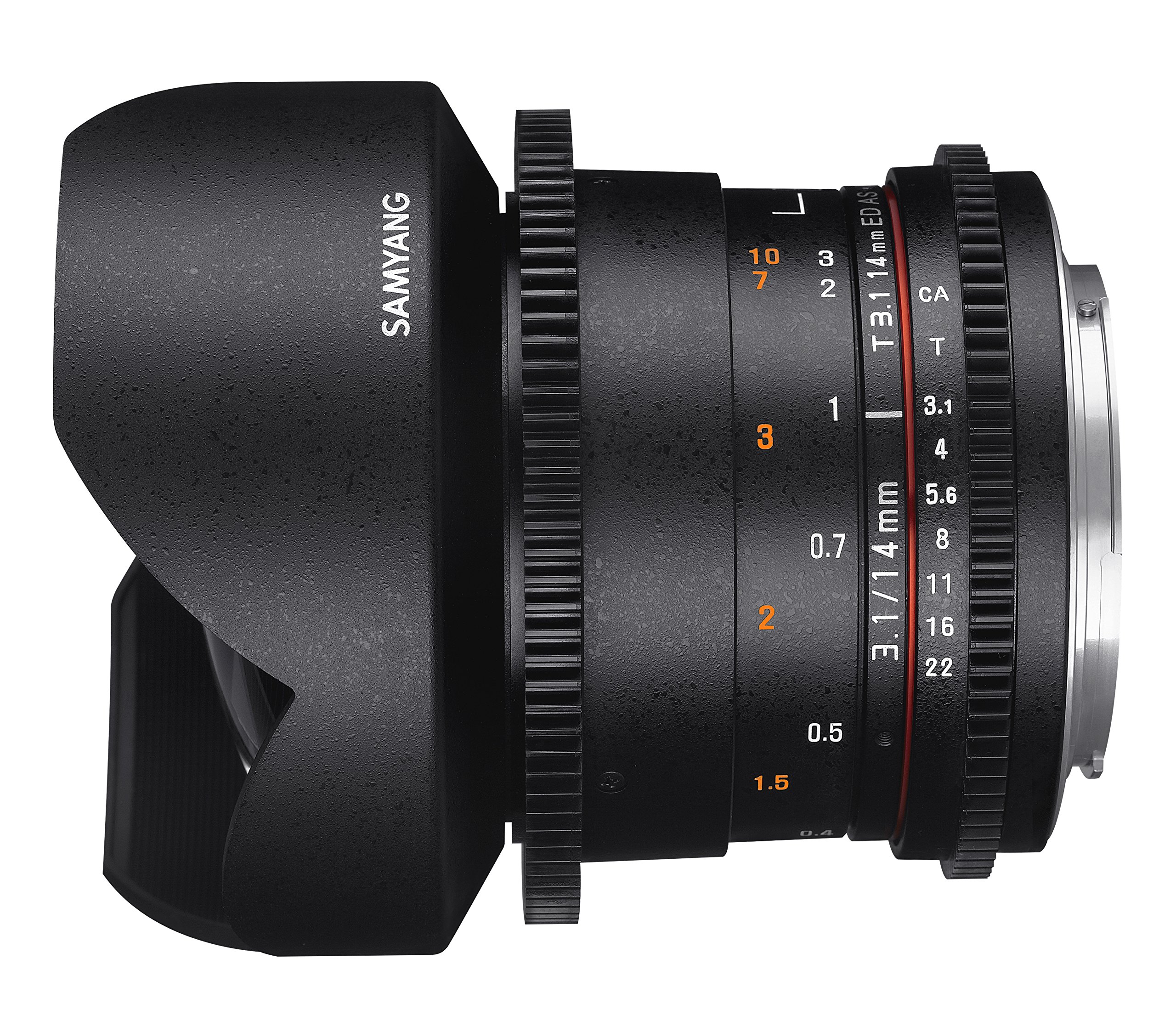 SAMYANG 13014T3.1N T3.1 VDSLR ED UMC II Objektiv für Anschluss Nikon (14mm)