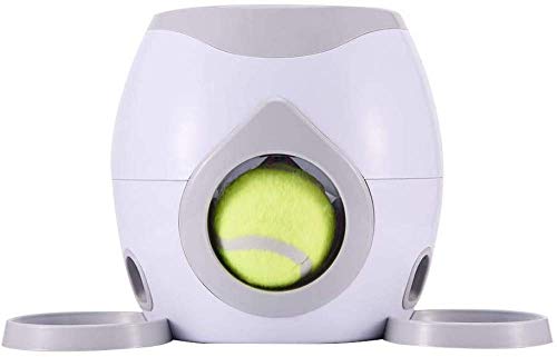 zaizai Hundeballwerfer, interaktiver Leckerbissen Tennisballwerfer Hundespielzeug, Mehrfacheinstellung, Verwendung im Innen- und Außenbereich