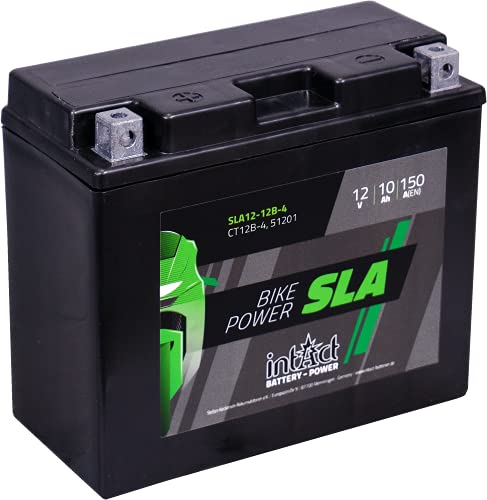 intAct Bike-Power SLA12-12Z-S | CTZ12-S | 12V 11 Ah | 190 A (EN) | Hochwertige und leistungsstarke AGM-Motorradbatterie | Wartungsfreie AGM-Batterie