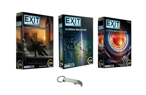 Set Exit Level bestätigt Sherlock Holmes + Die verlassene Hütte + Die Tür zwischen den Welten Französische Version + 1 Flaschenöffner EUR Blumie