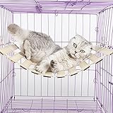 Yumech Katze Hängen Hängematte Bambus Sommer Atmungs Pet Bett für Käfig Komfortable Kühle Ruhe Hängematte für Katze Kätzchen Kaninchen Frettchen Kleine Tiere Schlafsack