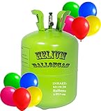 Premium Helium Ballongas Tank L, XL & XXL - 1x Heliumflasche für 20,30 oder 50 Balloons à 23cm Helium Luftballon Gas (20 Ballons à 23cm)