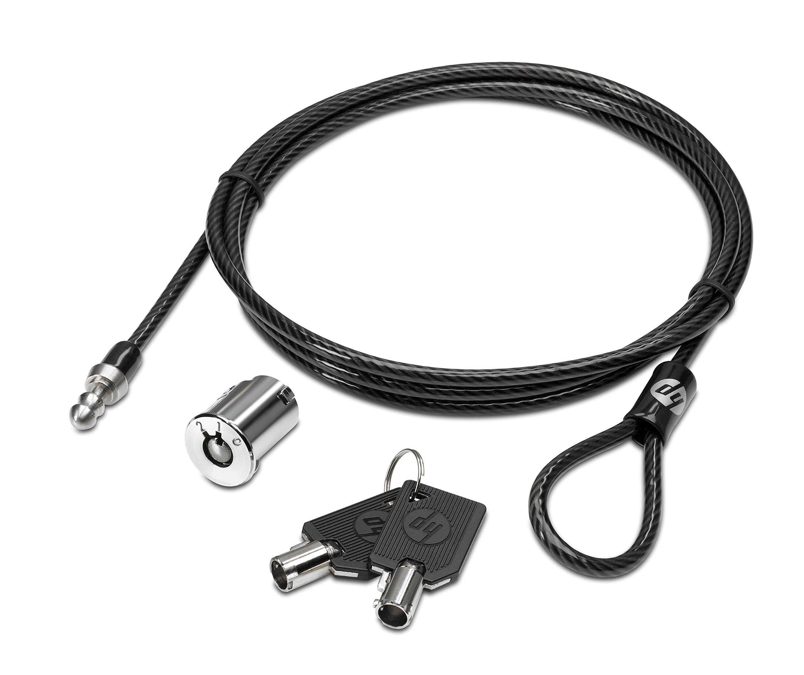 HP AU656AA - Cable antirrobo (Negro, Metálico, 250g, HP EliteBook Notebook PC HP ProBook Notebook PC HP 120W Advanced Docking Station)