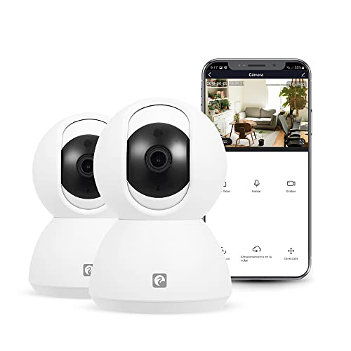 Garza Smarthome Intelligente 360 WiFi Kamera für Sicherheit, HD 720p, Nachtsicht und Zoom, Sprachsteuerung und App, Alexa, iOS, Google, Android