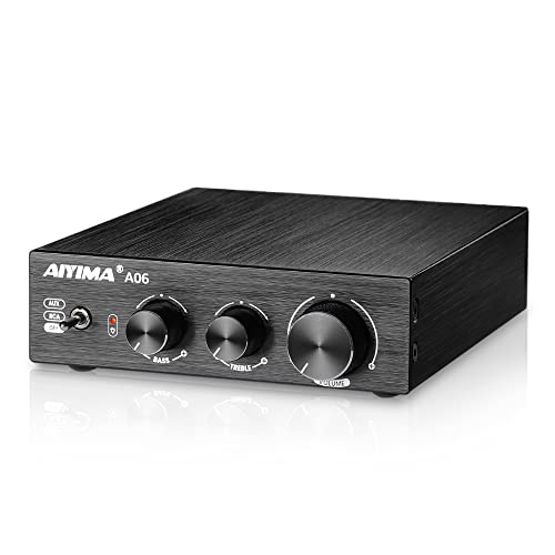 AIYIMA A06 TDA7498E 160 W * 2 (4 Ω Last) Leistungsverstärker 2.0/2.1 HiFi-Stereo-Mini-Verstärker Klasse D Integrierter Verstärker für Heim-Audio mit Bass-Höhen-Steuerung (36-V-Adapterleistung)