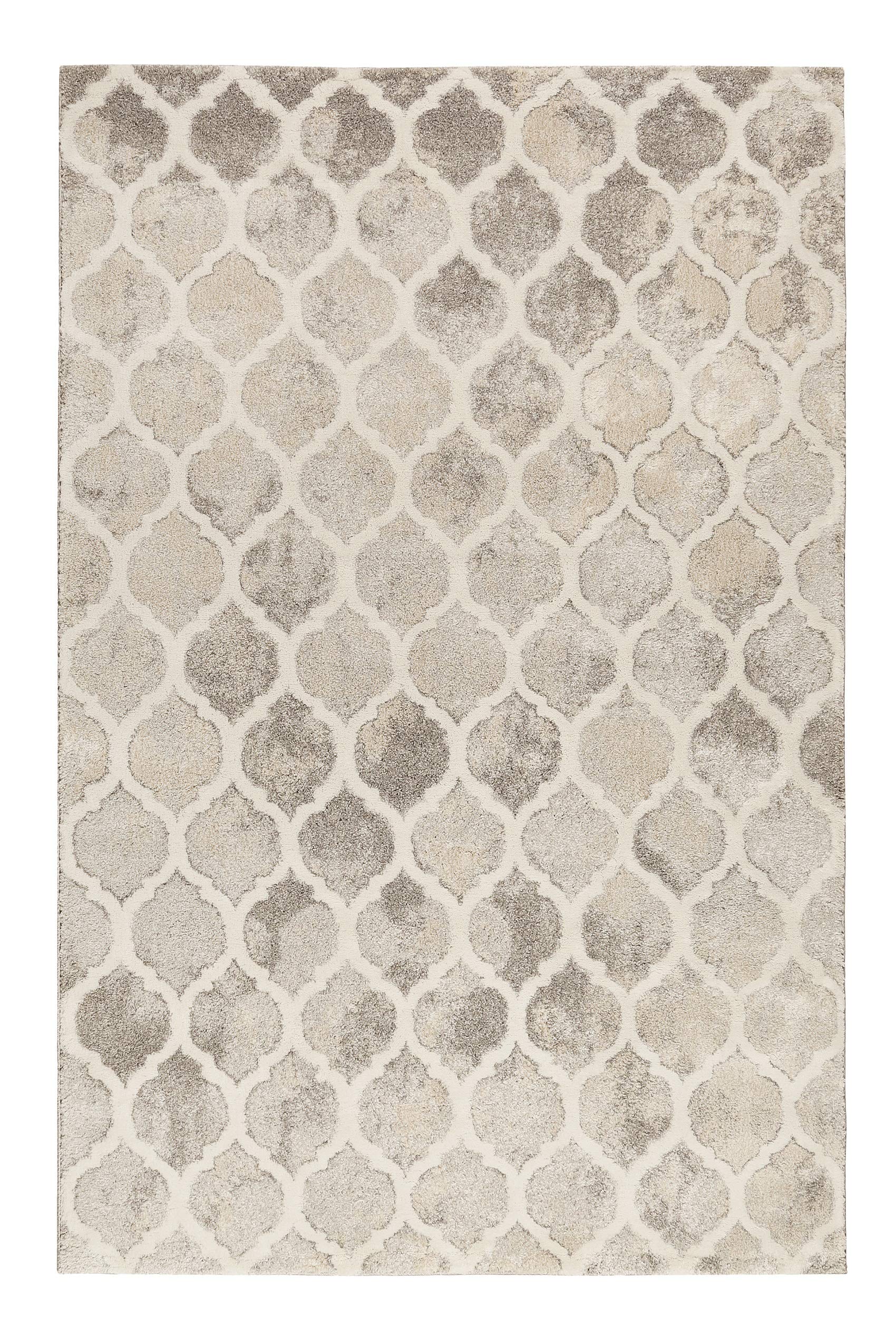 Weicher Softer Vintage Teppich - Läufer für Wohnzimmer, Flur, Schlafzimmer, Replay (80 x 150 cm, beige grau)