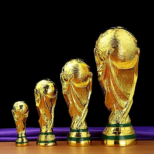 NIRANJAN Goldene Fußball-Trophäe, Weltmeisterschafts-Trophäe, Replik, Sammlung von Erinnerungsstücken, Dekorationen für Haus und Büro, Geschenk für Fans (36 cm)