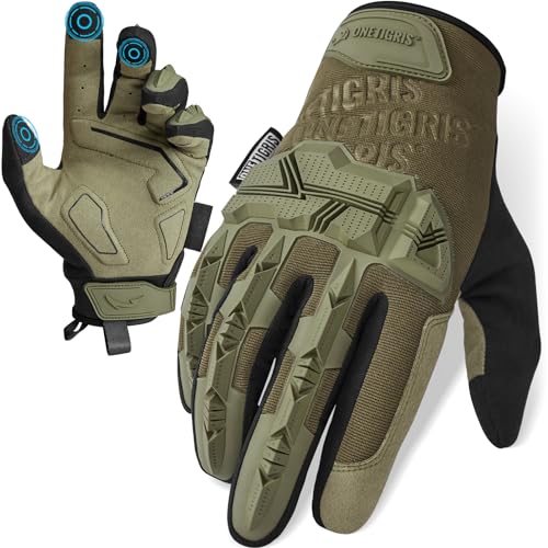 OneTigris Taktische Handschuhe Militär Touchscreen Motorradhandschuhe Outdoor Motocross Handschuhe Kletterhandschuhe für Airsoft Paintball Wandern Jagen Radsport
