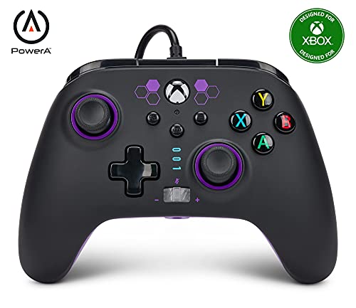 Verbesserter kabelgebundener PowerA Controller für Xbox Series X|S - Hex-PurpurGamepadkabelgebundener Videospiel-ControllerGaming-ControllerXbox Series X|S