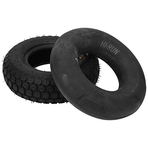 Shanrya 4.10/3.50‑6 Reifen, 4.10/3.50-6 Reifen Rollerreifen und Schlauchset mit Schlauch für Trolleys für Schneefräsen für Hofanhänger für Rasenmäher