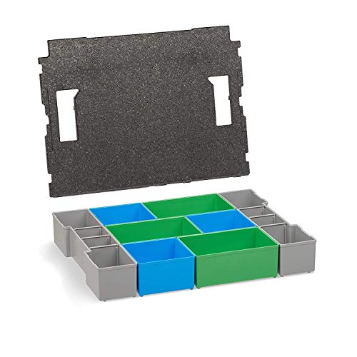 Aufbewahrung Schrauben | L-BOXX 102 Insetboxen-Set | CD3 Einsätze mit Deckenpolster | Sortierboxen für Kleinteile | Aufbewahrungsbox Schrauben