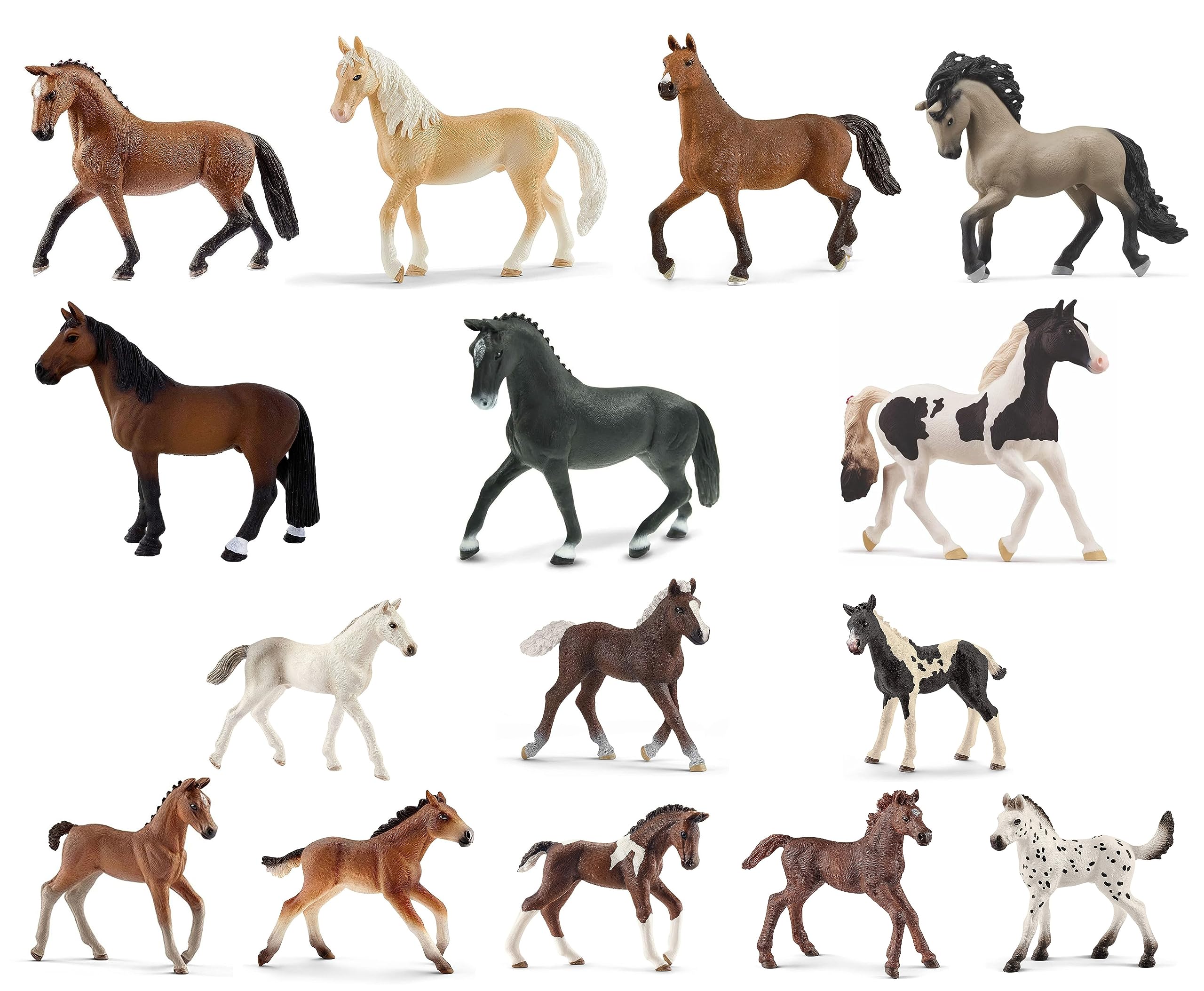 Schleich - Tierfiguren - Pferde-Set mit 15 Pferden
