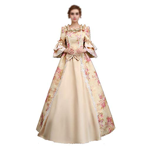 Zhenwo Rococo Barock Marie Antoinette Ballkleider 18. Jahrhundert, Renaissance, Historische Periode, Viktorianisches Kleid Für Frauen,XXL