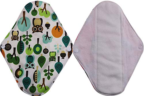 Wiederverwendbare Damenbinden, 5er-Pack, waschbare Damenbinden aus Bio-Baumwolle für Menstruationsperioden, Inkontinenz, postpartalen Fluss,A