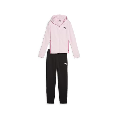 PUMA Hooded Sweat Suit TR cl G, Mädchen Trainingsanzug, Whisp Of Pink, 673586