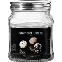 Ritzenhoff & Breker Vorratsglas , VIO, , eckig, 0,9 l