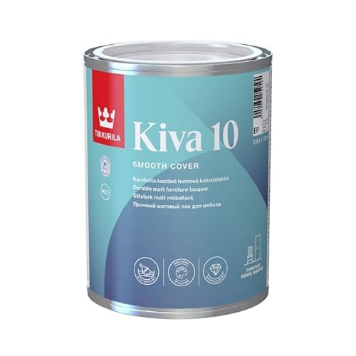 TIKKURILA Kiva 10 Mattlack, für Holzmöbel, Zierleisten, Türen und Fenster, 1 Liter