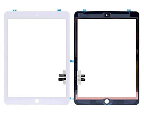 Handyteile24 ✅ Ersatzteil: Touchscreen Digitizer Displayglas für iPad 9.7 6.Generation 2018 A1893 & A1954 mit Klebestreifen Weiß