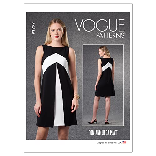 Vogue Patterns V1797B5 Damenkleid B5 (36-38-40-42-44), Papier, 8-10-12-14-16