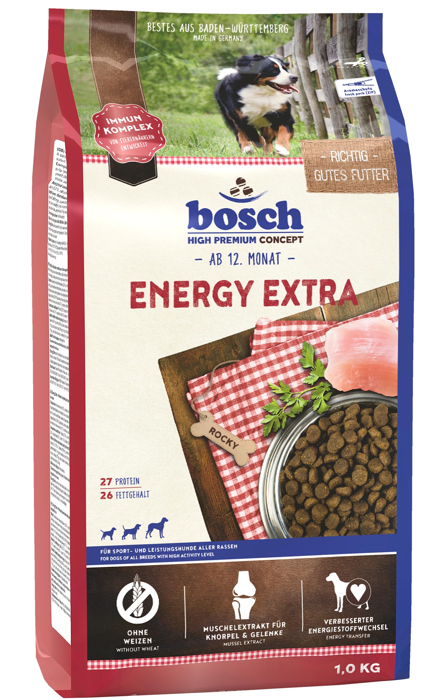 bosch HPC Energy Extra | Hundetrockenfutter für Sport- und Leistungshunde aller Rassen | 1 x 15 kg