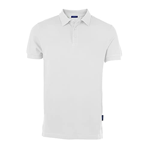 HRM Herren Luxury Polo, weiß, Gr. 5XL I Premium Polo Shirt Herren aus 100% Baumwolle I Basic Polohemd bis 60°C farbecht waschbar I Hochwertige & nachhaltige Herren-Bekleidung
