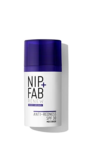 Nip+Fab SPF 30 Moisturiser Renew Anti Redness, 50 ml, Vergrößerte Poren + Hyperpigmentierte Haut, Maximale Gesichtsfeuchtigkeit und Schutz, UVA- und UVB-Schutz, SPF Gesichtshautfilter