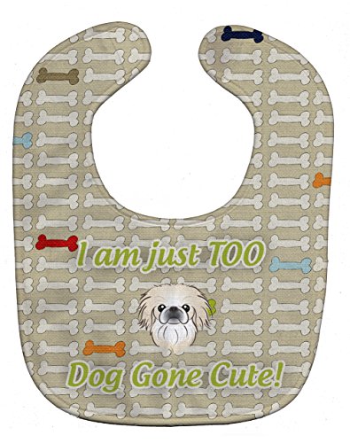 Caroline's Treasures BB5790BIB Too Cute Pekinese Baby Lätzchen, 25,4 x 33 cm, mehrfarbig