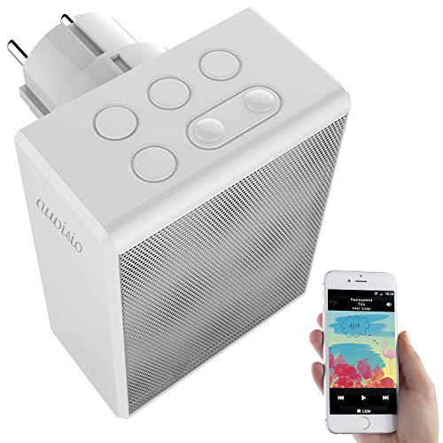 auvisio Badezimmerradio: UKW-Steckdosenradio und Freisprecher, Bluetooth 5, 30 Senderspeicher (Steckerradio)