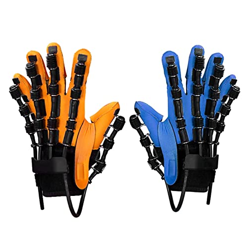 Rehabilitations-Roboterhandschuhe, Tragbares Aufladbares Finger Handgelenk Trainingsgerät mit Einzelfinger-Trainingsfunktionen und LCD Touch Screen, für Patienten mit Handdysfunktion,GloveL/L