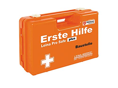 Erste Hilfe Koffer Leina Pro Safe plus Baustelle DIN 13169 Inhalt DIN 13169 mit branchenspezifischer Zusatzaustattung