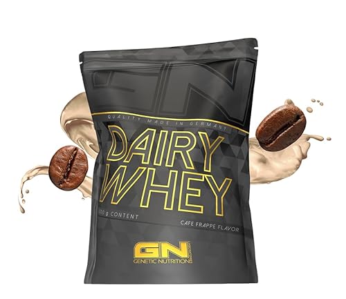 GN Laboratories 100% Dairy Whey Protein Pulver 1000g (Cafe Frappe) – Eiweißpulver zum Muskelaufbau – Proteinpulver für Protein Shake