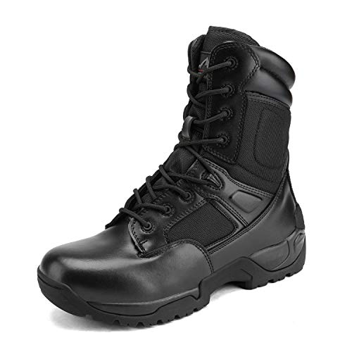 NORTIV8 Herren Militär Einsatzstiefel Security Tactical Boot Zipper Stiefel Kampfstiefel Springerstiefel Schuhe RESPONSE