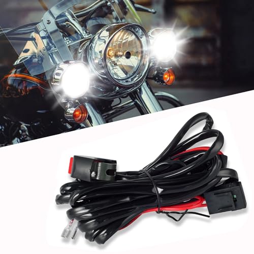 Win Power Relais-Kit für Kabelbaum Schalter mit 2 Lampen Anschlüssen für Motorrad Lichter fahren/Zusätzliche Arbeitsleuchten, 1 Stück