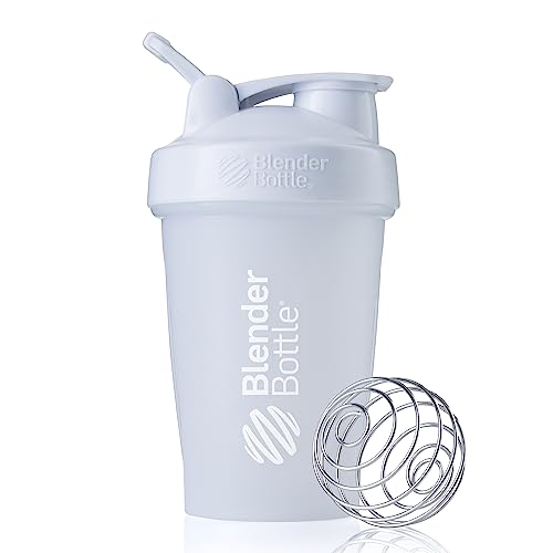 BlenderBottle Classic Loop Shaker mit BlenderBall, optimal geeignet als Eiweiß Shaker, Protein Shaker, Wasserflasche, Trinkflasche, BPA frei, skaliert bis 400 ml, 590 ml, weiß, 1 Stück (1er Pack)