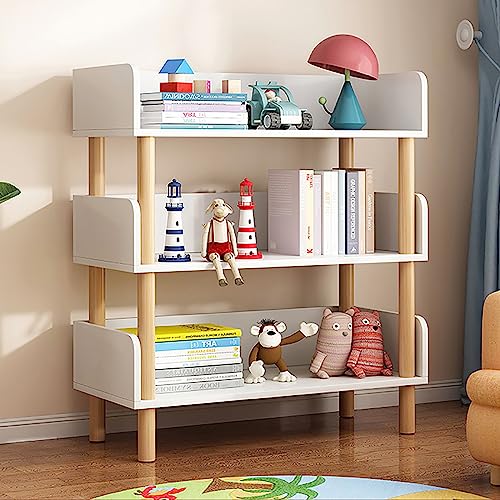 FUYAO Holzbuchregal organisieren Display -Regal für Schlafzimmer/Wohnzimmer mit 5 Cubby Storage Organizer - freistehende süße Bücherregal mit Aufbewahrung