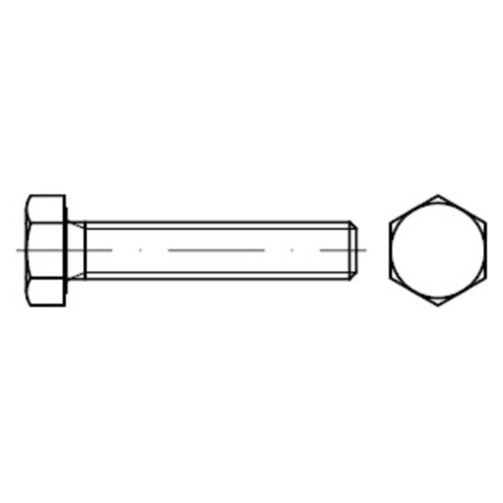 Sechskantschraube mit Gewinde bis Kopf ISO 4017 Messing M12x 55