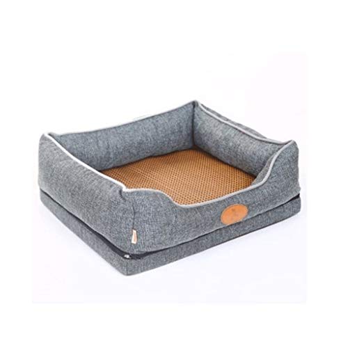 MMAWN Haustierbett für Hunde, weiches, warmes Pfoten-Haustierbett, Sofa, wasserabweisend, abnehmbar und waschbar (mehrere Farben, mehrere Größen) (Farbe: A, Größe: 75 x 60 cm)