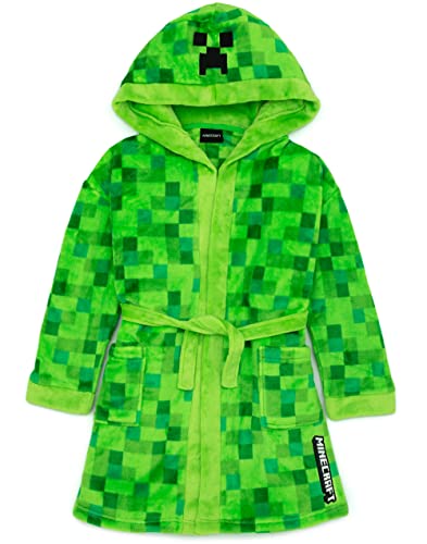 Minecraft Dressing Gown Pixelated Creeper Gamer Geschenk Jungen Bademantel 5-6 Jahre