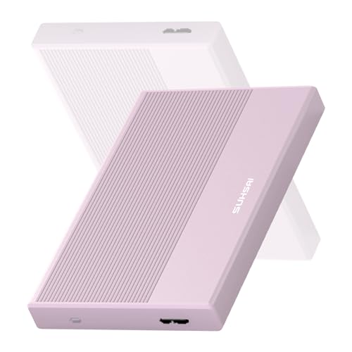 SUHSAI Externe Festplatte, 160 GB, USB 3.0, tragbare Festplatte, Speichererweiterung, HDD, Backup externe Festplatte für Laptop, MacBook und Desktop, Rosa