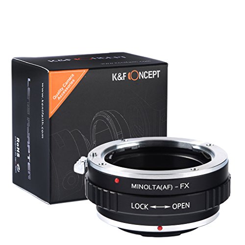 K&F Concept® Minolta(AF)-FX Objektivadapter Adapter Fuji Objektiv Adapterring für Minolta AF Objektiv auf Fujifilm X-Mount Bajonett Systemkamera Fuji Finepix X-T1,X-E2,X-E1,X-A1,X-M1,X-Pro1