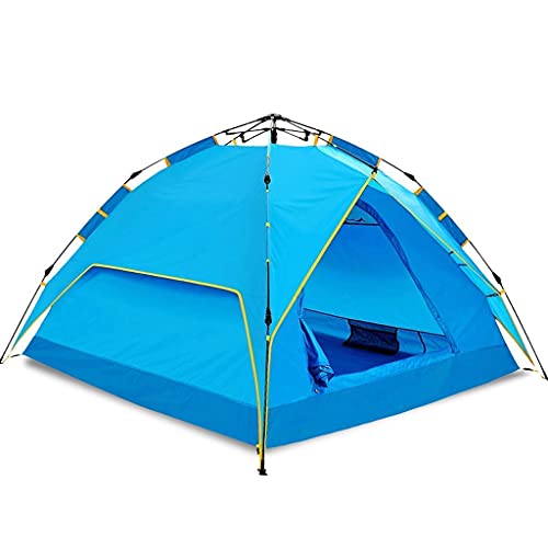 Automatisches Pop-Up-Campingzelt für 3–4 Personen, Familienzelt, leicht, regendicht, Kuppelzelt, doppelschichtiges Paar-Zelt, Ouedoor