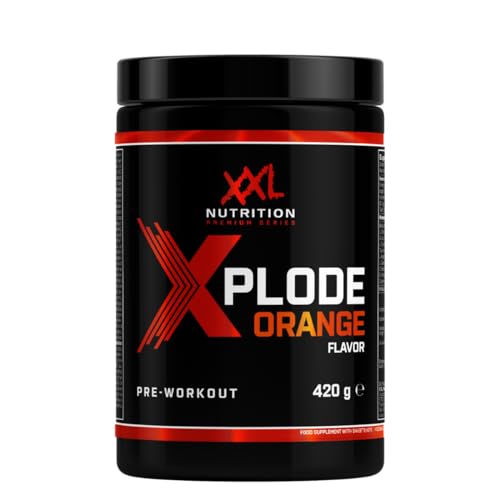XXL Nutrition - Xplode - Pre Workout Pulver, mit Koffein, Pump Booster - Orange - 420 Gramm