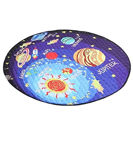 Btrice (Planetenmuster, Durchmesser: 150 Cm) Fußmatten, Babyklettermatratzen, Kindermatten, Babykrabbelmatten, Multifunktionale Rutschfeste Und Waschbare, Dekorative