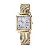 Regent Damen Analog Quarz Uhr mit Edelstahl Armband 12211052