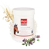 PHA Pferd, Ergänzungsfutter zur Unterstützung für gesunde Hufe und glänzendes Fell, Pulver, Huf & Fell Vital, 750 g